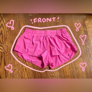 💗Hot pink Lululemon Hotty Hots💗
- Great condition 
- Size 12 Inseam 2.5
